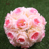 Metal Candle Holders Stand Gold Silver Flowers Vase artificial silk Rose Flower ball Centerpieces Candelabra Wedding Decoration