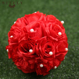 Metal Candle Holders Stand Gold Silver Flowers Vase artificial silk Rose Flower ball Centerpieces Candelabra Wedding Decoration