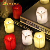 ABEDOE 12pcs Flameless LED Candle Flicker Light Lamp Decoration Electric Battery-powered Candles Yellow Tea Light Party Wedding