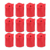 ABEDOE 12pcs Flameless LED Candle Flicker Light Lamp Decoration Electric Battery-powered Candles Yellow Tea Light Party Wedding