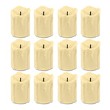 ABEDOE 12pcs Flameless LED Candle Flicker Light Lamp Decoration Electric Battery-powered Candles Yellow Tea Light Party Wedding