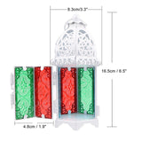LemonBest Moroccan Candle Holder Lantern Windproof Glass Candlestick Candle Lantern for Christmas Wedding Patty Home Decoration