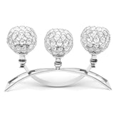 Gold Silver Votive Crystal Candle Holder Arch Bridge Shape 3 Arms Candelabra Lantern Home Wedding New Year Party Dining Decor