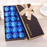 18pcs Scented Soap Rose flower Essential Oil Set with Gift Box romantic Lover Valentine's Day Wedding Gifts Body Bath Flowers