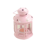 Moroccan Decor Retro Iron Star Candlestick European Romantic Wedding Candle Holder Lantern Romantic Pink Decor Candlestick