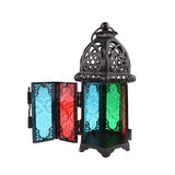 LemonBest Moroccan Candle Holder Lantern Windproof Glass Candlestick Candle Lantern for Christmas Wedding Patty Home Decoration
