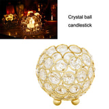 8cm Candle Holder Crystal Ball Candlestick Home Decoration Party Wedding Ornament Candelabrum E2S