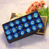 18pcs Scented Soap Rose flower Essential Oil Set with Gift Box romantic Lover Valentine's Day Wedding Gifts Body Bath Flowers