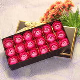 18pcs Scented Soap Rose flower Essential Oil Set with Gift Box romantic Lover Valentine's Day Wedding Gifts Body Bath Flowers