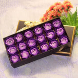 18pcs Scented Soap Rose flower Essential Oil Set with Gift Box romantic Lover Valentine's Day Wedding Gifts Body Bath Flowers