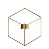 3D Geometric Candlestick Metal Wall Candle Holder Nordic Style Sconce Home Bedroom Restaurant Decor Unique Elegant