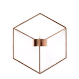 3D Geometric Candlestick Metal Wall Candle Holder Nordic Style Sconce Home Bedroom Restaurant Decor Unique Elegant