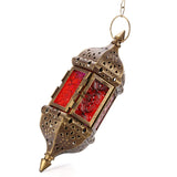 Classic Moroccan Style Tealight Candle Holders Glass Metal Hanging Lantern Candle Stand for Wedding Home Garden Decoration