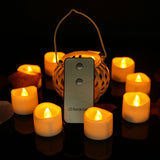 12pcs/set Solar Led Candle Light Flameless Flickering Candle Christmas Decoration Candle Halloween Led Electronic Candle Light