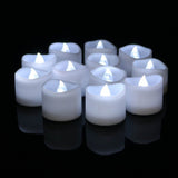 12pcs/set Solar Led Candle Light Flameless Flickering Candle Christmas Decoration Candle Halloween Led Electronic Candle Light