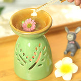 Ceramic Fragrance Oil Burners Lavender Aromatherapy Scent Candle Essential Candle Essential Gift 3 Color Incense Burner E $