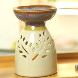 Ceramic Fragrance Oil Burners Lavender Aromatherapy Scent Candle Essential Candle Essential Gift 3 Color Incense Burner E $